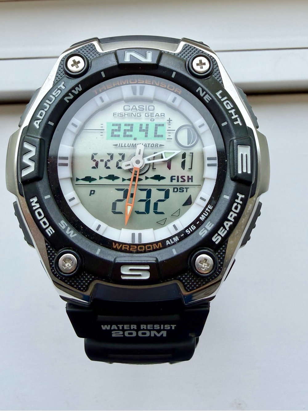 Casio Fishing Gear Digital-Analog Watch - Black & Silver 5056 AQW 101